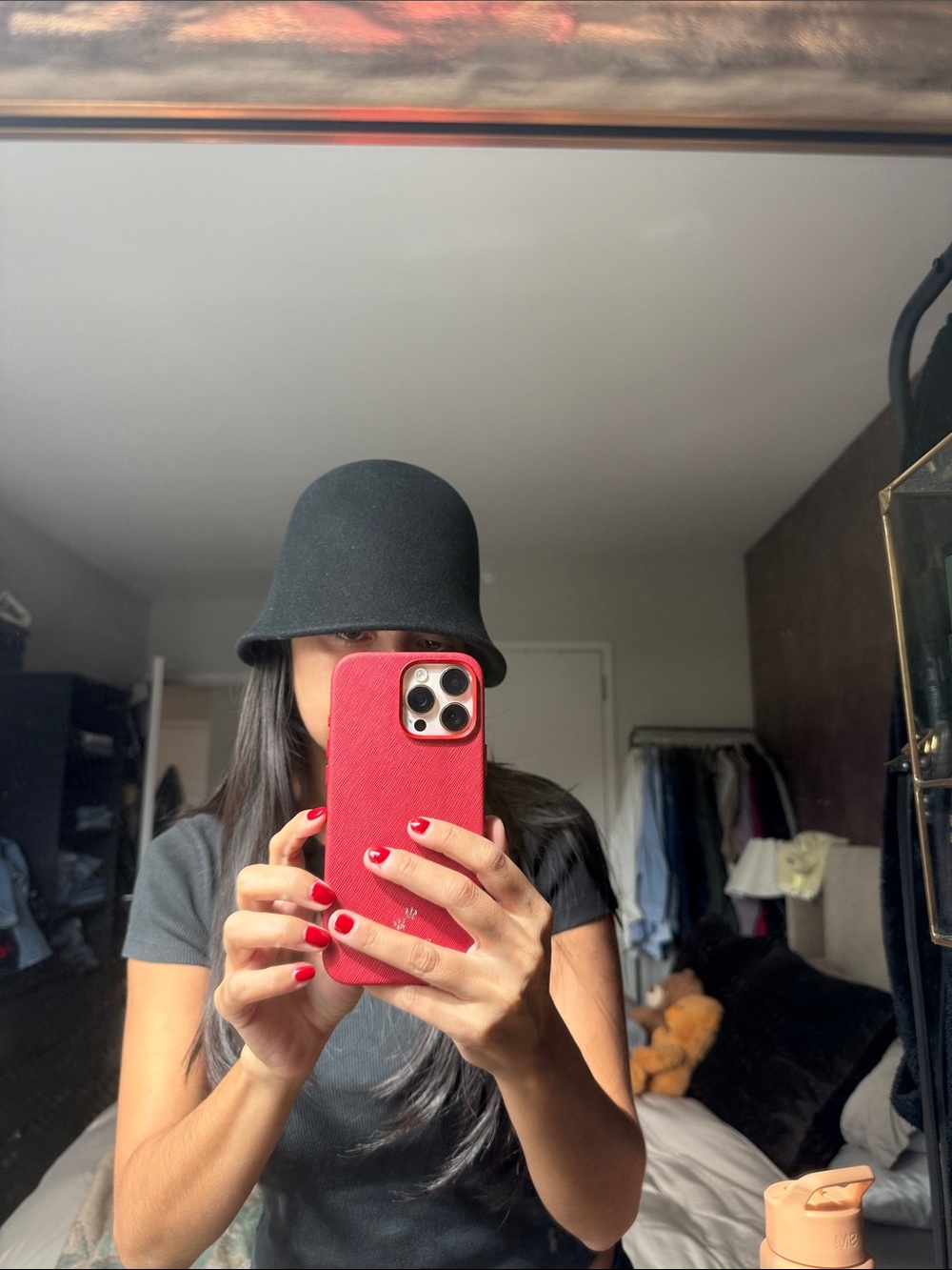 COS Black Felt Bell Hat - Women's Accessory